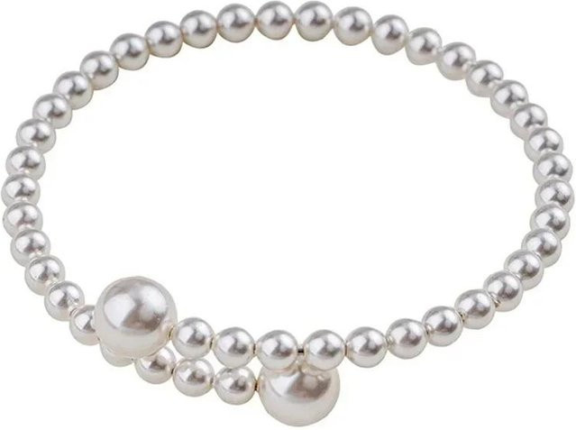 Armband, Kunstperlen, Weiß, Damen - Bild 1