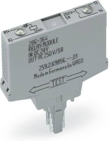 WAGO 286-364 Steckrelais 24 V/DC 5A 1 Schließer in Grau - Bild 1