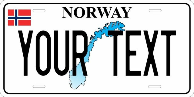 Personalisiertes Norwegen-Karte Nummernschild von CIFBUY als individuelle Dekoration für dein Auto oder Motorrad - Bild 1