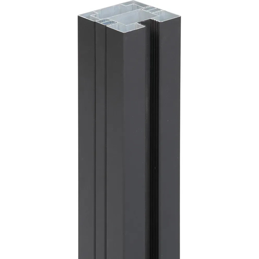 Floraworld Aluminium Pfosten für Steckzaun-System zum Einbetonieren, anthrazit, Höhe: 180 cm, B/T: 6,8 x 6,8 cm - Bild 2