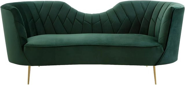 Vente-unique Sofa Adele in Tannengrün aus Samt mit Breite: 198 cm - Bild 1