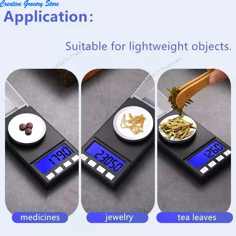 NUOYING Mini-Elektronikwaage hochpräzise in Schwarz oder Blau für Labor, Schmuck und Gold mit 0,001 g Genauigkeit - Bild 3