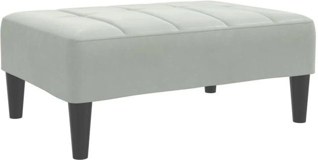 vidaXL Fußhocker Hellgrau aus Samt B/T/H: 77 x 55 x 31 cm - Bild 1