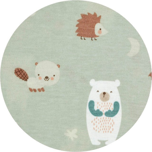 Alvi Babydecke aus Microfaser mit UV-Schutz 50+ in Grau und Grün, B/H: 75 x 100 cm - Bild 1