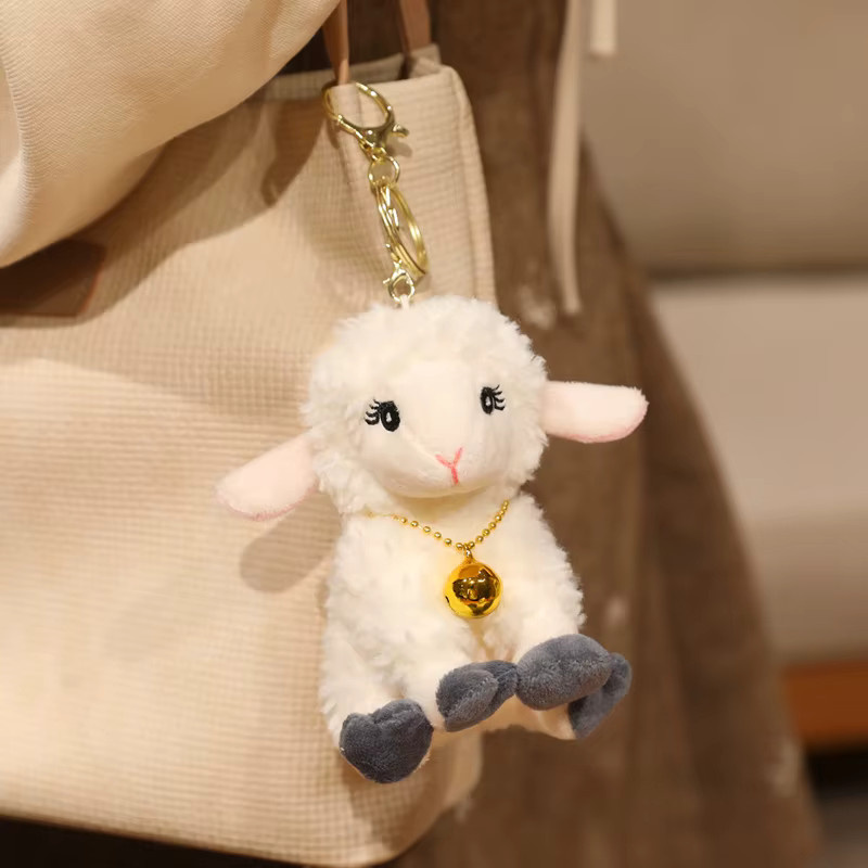 Bell Sheep Tier-Lamm-Rucksack-Anhänger, Plüschtiere, Weiß - Bild 2