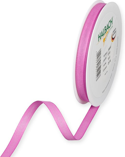 Halbach Dekoband in Baumwolloptik aus Polyester, Rosa, Breite: 10 mm, Länge: 7 m - Bild 1