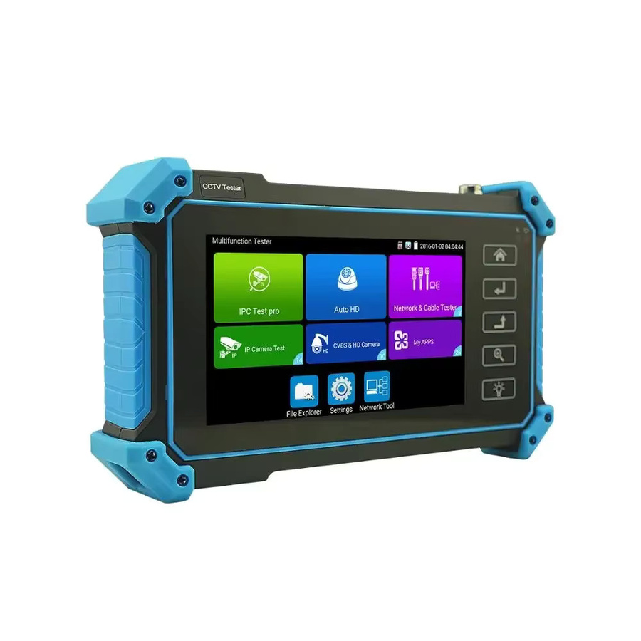 GILEETEEK CCTV Tester IPC-5200 Plus 6 in 1 Monitor für IP CVI TVI AHD SDI Analog mit 8MP Auflösung, VGA und 4K HDMI Eingang, Blau - Bild 2