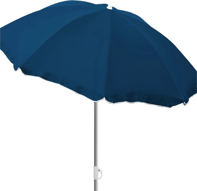 Mojawo Sonnenschirm aus Polyester in Dunkelblau mit Ø 1,80 m Durchmesser und UV 35+ Schutz - Bild 1