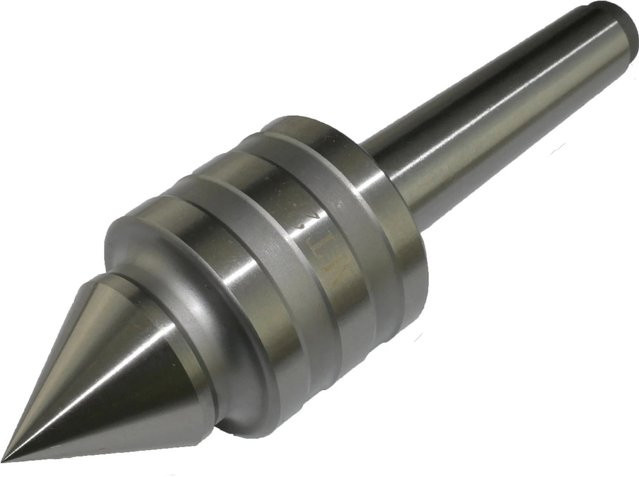 Rotwerk Mitlaufende Spitze MK2 60° Präzision in Silber aus Stahl - Bild 1