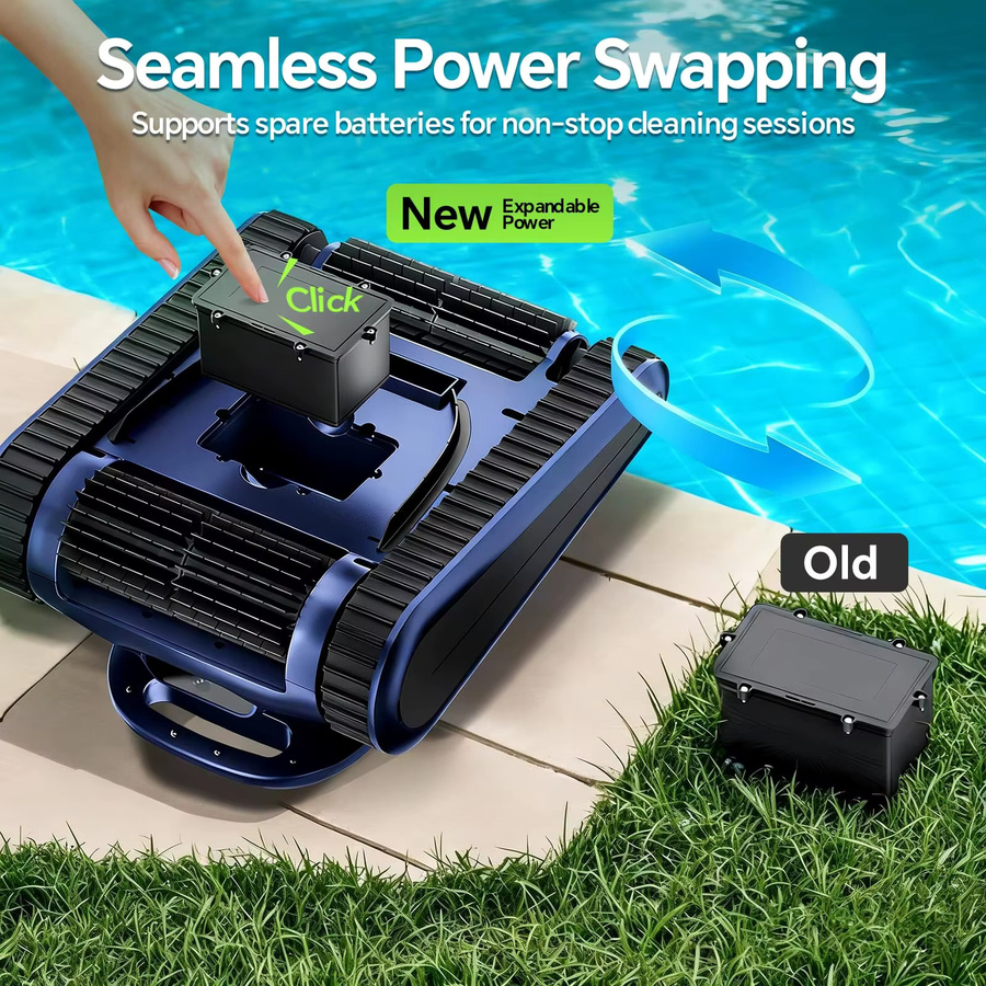 Seauto Crab Pro Roboter-Poolsauger in Blau für Wände und Böden bis 2000 Quadratfuß - Bild 5