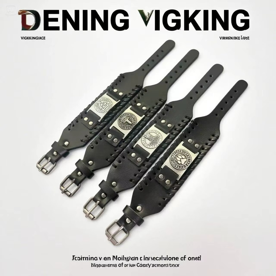 HNSP Wickelarmband Leder, Schwarz, Herren - Bild 2