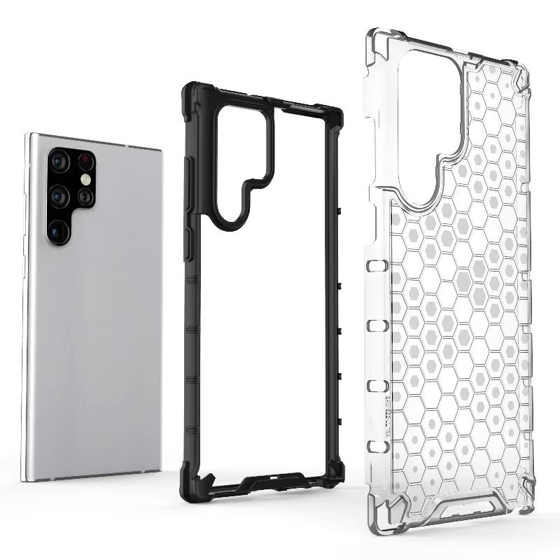 Stoßfeste 2 in 1 Panzerhülle für Samsung Galaxy S21 S22 Plus S23 FE S24 Ultra, transparente Hartschale mit vollem Schutz, Grün - Bild 2