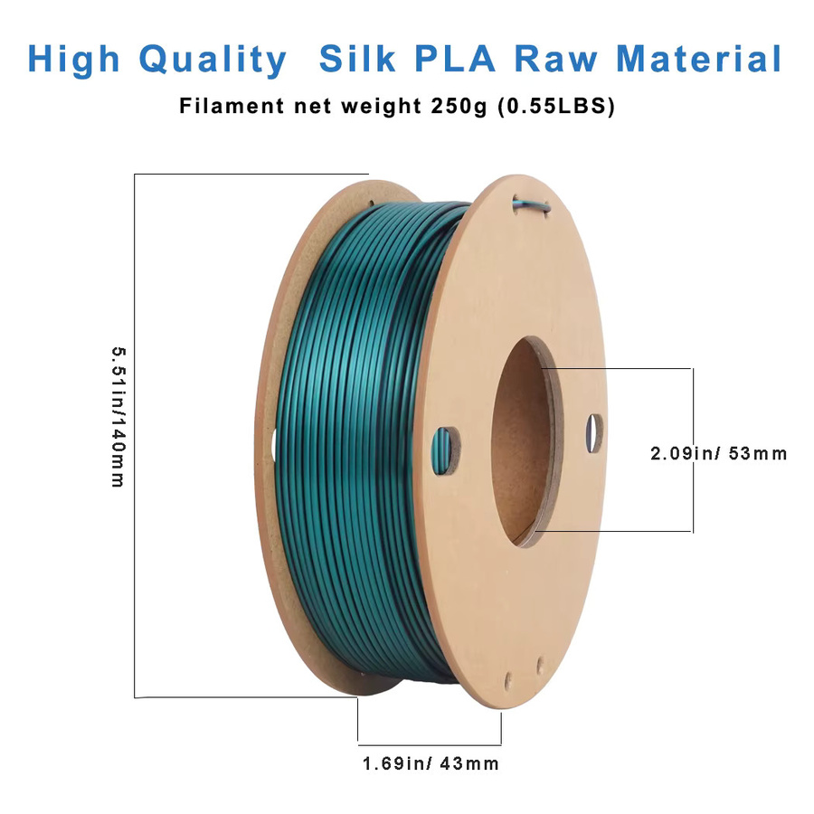 BING3D PLA Filament zweifarbig Schwarz-Grün 1,75 mm für FDM 3D-Drucker kompatibel mit Bambu Lab - Bild 2