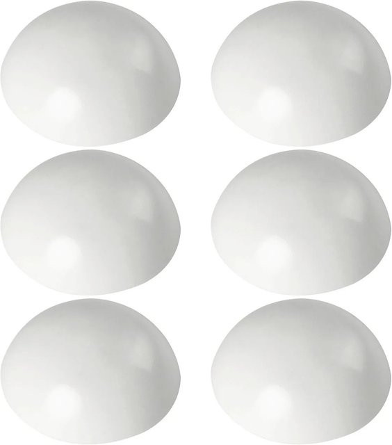 vasalat Set Wand-Türstopper selbstklebend, Farbe Weiß, Durchmesser: 32 mm, Höhe: 12 mm, 6 Stück - Bild 1