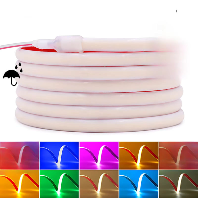 XUNATA COB-LED-Streifenlicht IP68 wasserdicht, flexibles LED-Neonband in Transparent, ideal für Schwimmbad und Außenbereich, 24 V, lineares Licht mit hoher Dichte - Bild 7