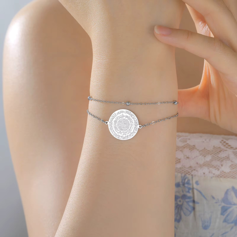likgreat Anhänger-Armband Edelstahl, Unisex - Bild 2