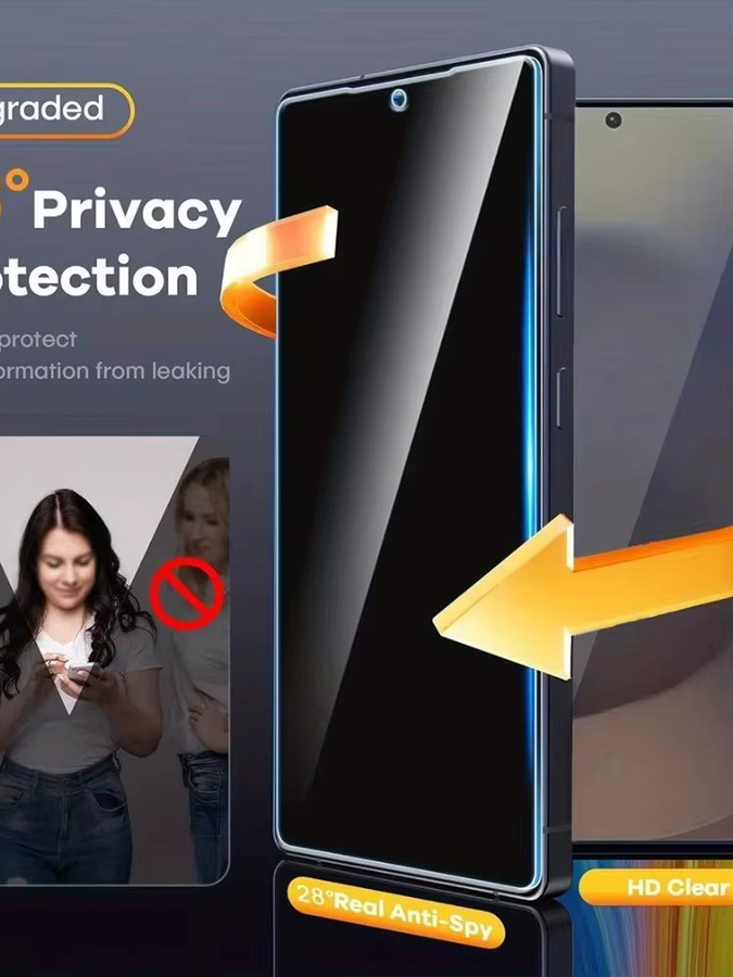 Sichtschutz-Displayschutzfolien aus Glas für Samsung Galaxy A-Serie und S26 Ultra, 1-3 Stück, transparent - Bild 6
