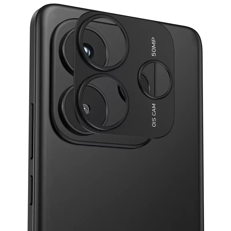 Xiaomi Poco X7 Kamera Objektiv Abdeckung aus Aluminiumlegierung in Schwarz - Bild 2