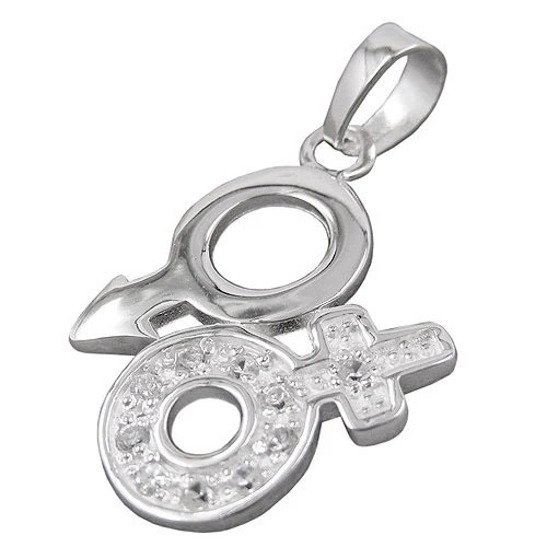 Colfem Anhänger Venus/Mars-Symbol, 925 Silber, Unisex - Bild 1
