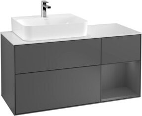 V&B Finion Waschtischunterschrank mit Wandbeleuchtung, Breite: 120 cm, Farbe: Anthrazit matt - Bild 1