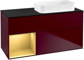 V&B Waschtischunterschrank Finion Wandbeleuchtung in Gold matt und Peony Matt, B/T: 120 x 60 cm - Bild 1