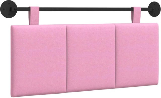 vidaXL Polsterpaneel Wandmontiert Rosa Stoff B/H/T: 110 x 55 x 5 cm - Bild 1