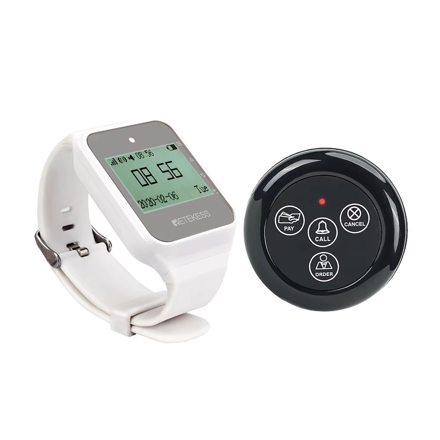 Retekess Wireless Calling System mit TD108 Uhr und TD032 Sender Taste für Restaurant Cafe Bar und Club - Bild 6