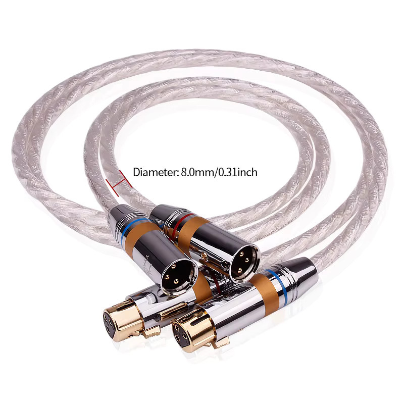 YYAUDIO Symmetrisches XLR-Mikrofonkabel mit versilberten Kontakten für professionelle Audioanwendungen - Bild 2