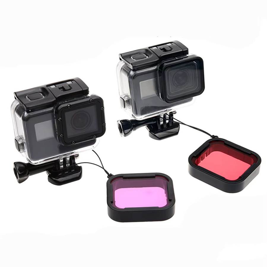 GoPro Tauchfilter mit Objektivdeckel für Hero 5, Hero 6 und Hero 7 in Rot, Lila und Rosa - Bild 3