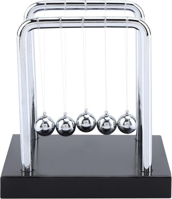 CosyHome Newtons Wiege Balancekugeln, Physik Wissenschaft Pendel, White - Bild 1
