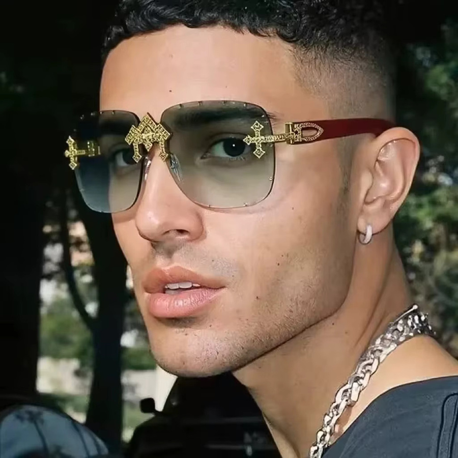 Auecmoi Sonnenbrille, randlos, quadratisch, Unisex - Bild 2