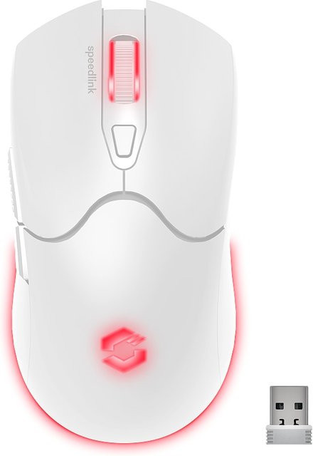 Speedlink Velox RGB Gaming Maus, kabellos, Weiß - Bild 1