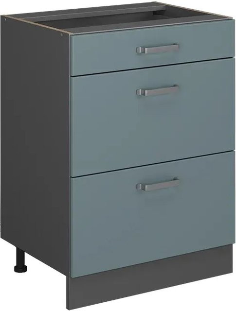 Vicco Küchenunterschrank R-Line mit Schubladen Blau Matt, Breite: 60 cm - Bild 2