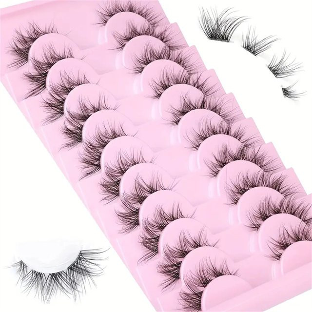 Manga Wimpernverlängerungs-Kit, 10 Paar Wimpern Cluster, Schwarz, Unisex - Bild 1