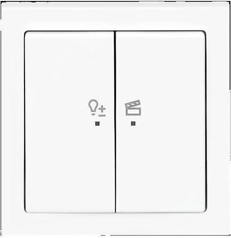 Busch-Jaeger Dimmer mit Bluetooth und Fernbedienung für LED, Weiß, Rocker-Design, 2CKA006200A0294 - Bild 1
