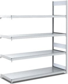Bito Bereitstellregal BG20613A aus Stahl in Silber, B/T/H: 130,8 x 62,4 x 200,0 cm - Bild 1