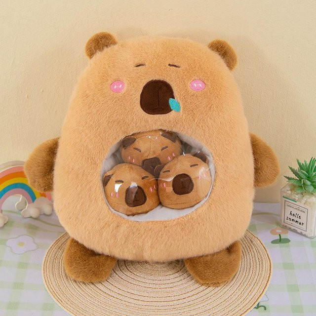 Joyful toys Capybara Snacks Kissen, Plüschtier, 7-teiliges Set - Bild 1
