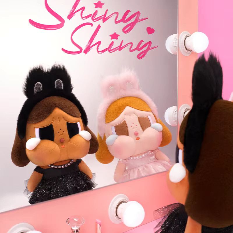 POP MART CRYBABY SHINY SHINY SERIE Plüschpuppe als Taschenanhänger in Rosa und Schwarz - Bild 3