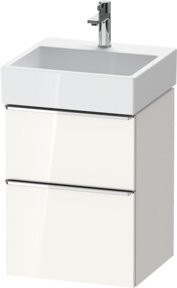 Duravit Waschtischunterschrank D-Neo in Weiß Hochglanz mit 1 Schublade und 1 Auszug, B: 48,4 cm, T: 44,2 cm, H: 62,5 cm - Bild 1