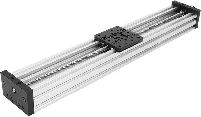 Nensit Schraubenschlitten Lineartisch aus Aluminiumlegierung für 3D-Drucker und Graviermaschinen, Schwarz/Silber, 500 mm - Bild 1