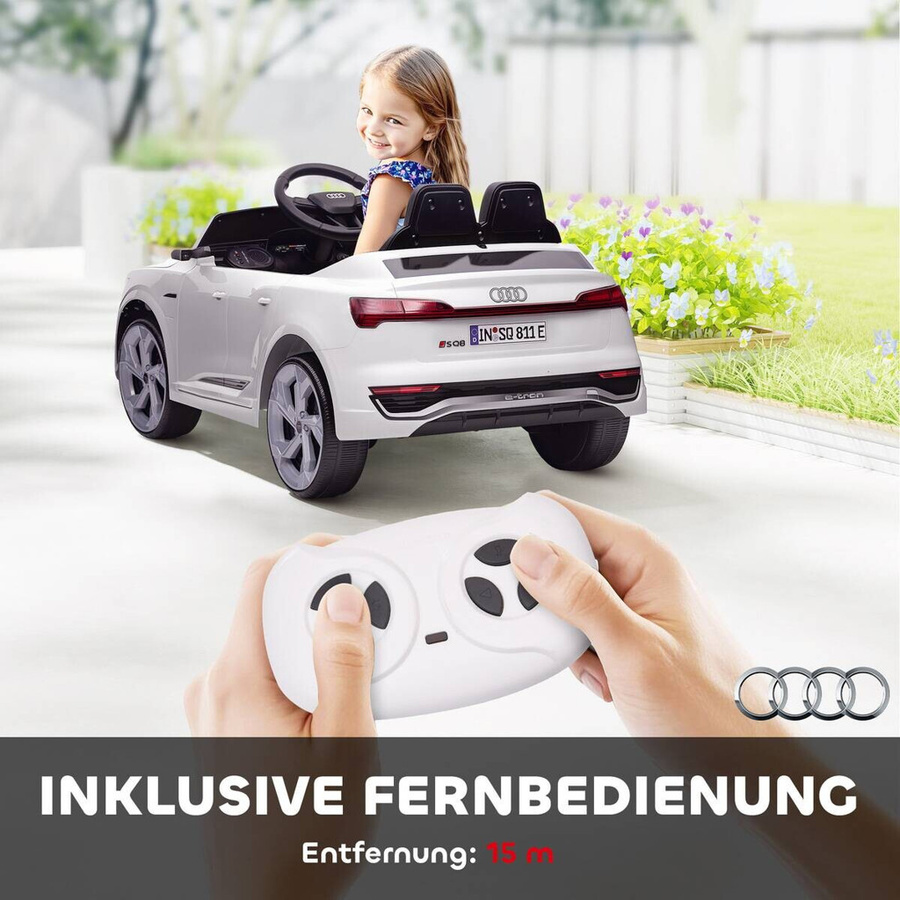 AIYAPLAY Kinder Elektroauto Audi Q8 e-tron Sportback-Design Weiß - Bild 5