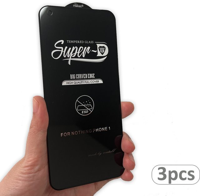 3er-Set gehärtete Schutzfolien aus Glas für Nothing Phone 1 und Nothing Phone 2, transparent mit oleophober Beschichtung - Bild 1