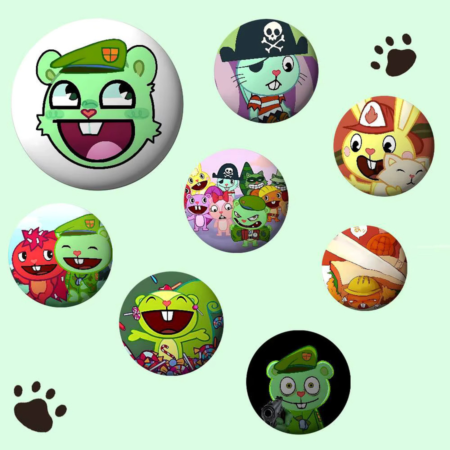 Anstecknadel Happy Tree Friends, Metall, Unisex - Bild 2