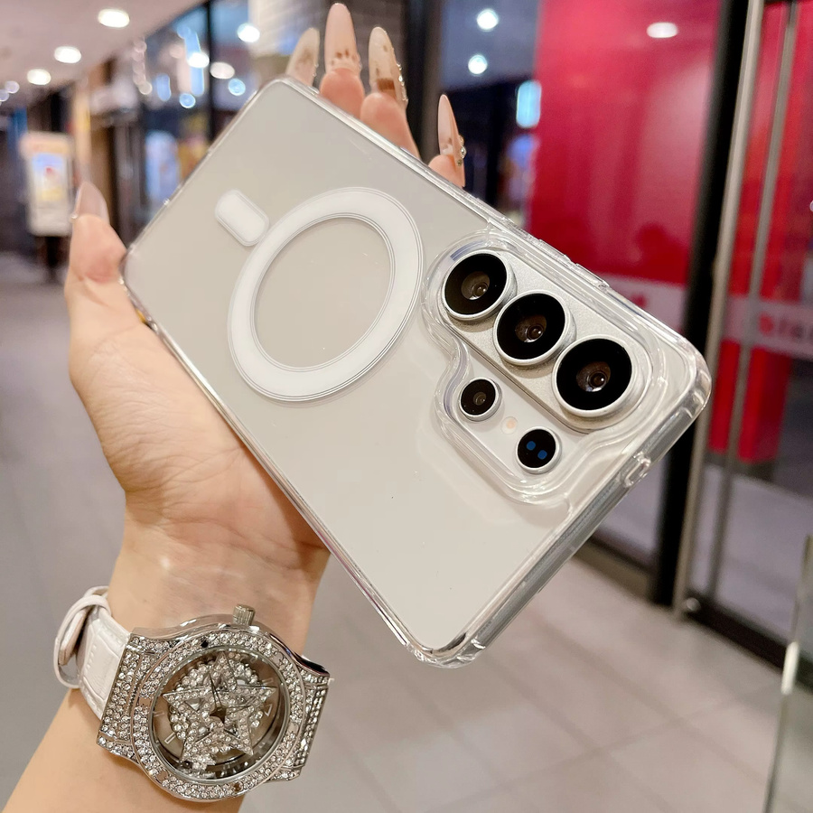 MagSafe Magnetische Transparente Hülle für Samsung Galaxy S26 S25 S24 S23 S22 S21 Plus Ultra sowie A57 A36 A26 A16 Stoßfeste Schutzhülle - Bild 2