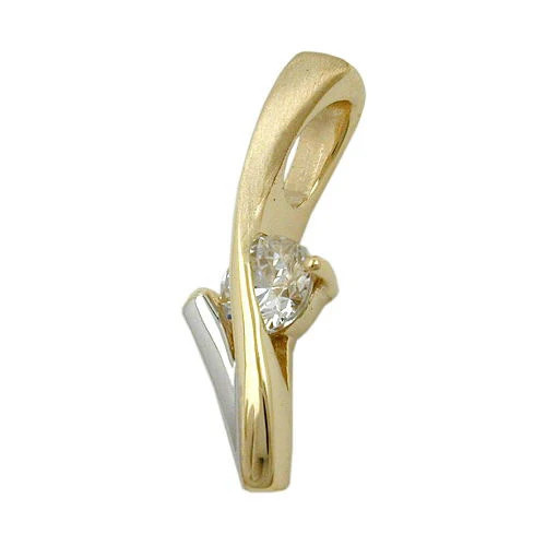 Colfem Anhänger bicolor, Zirkonia, Gold 375 - Bild 1