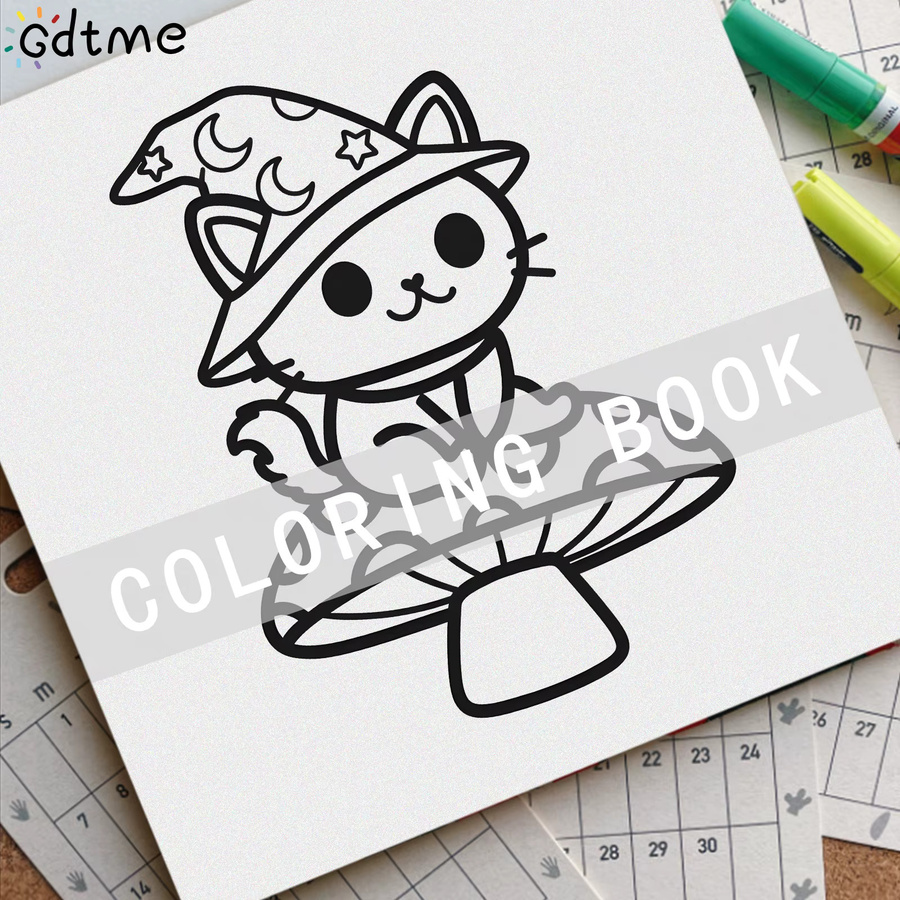 Spooky Friends Malbuch für Erwachsene mit niedlichen Halloween-Kreaturen in Multicolor zur Entspannung und zum Stressabbau - Bild 4