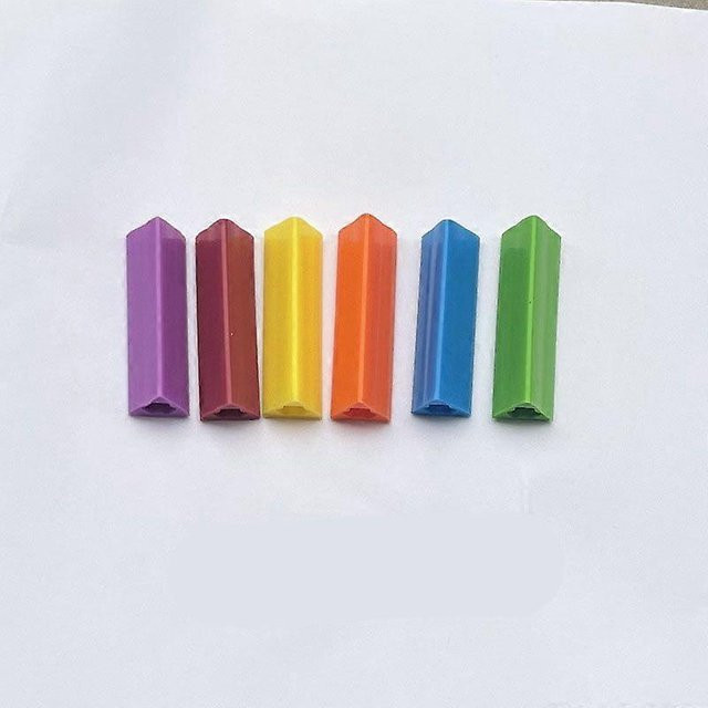 The Pencil Grip Dreieckige Stifthalter aus Gummi, 6er Packung, Mehrfarbig - Bild 1