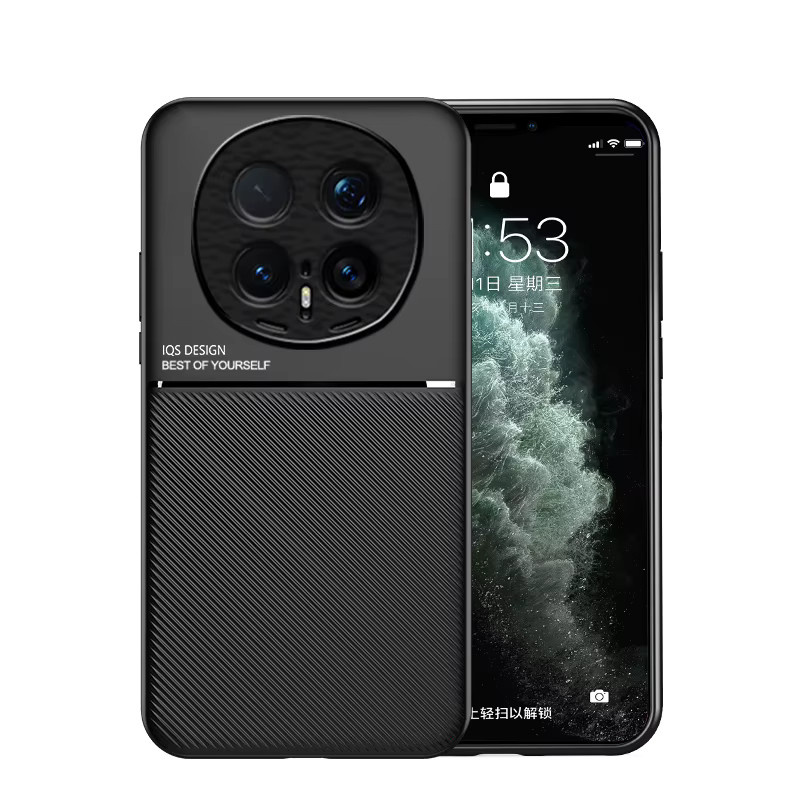Luxuriöse Honor Magic 8 Pro Handyhülle aus PU-Leder mit magnetischem TPU-Rahmen, stoßfest und rutschfest, in Schwarz oder Rot - Bild 4