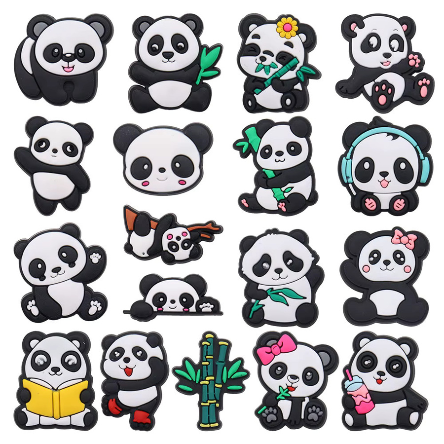 Happye&TiTi Charms Panda Cartoon, 18 Stück, Kinder - Bild 2