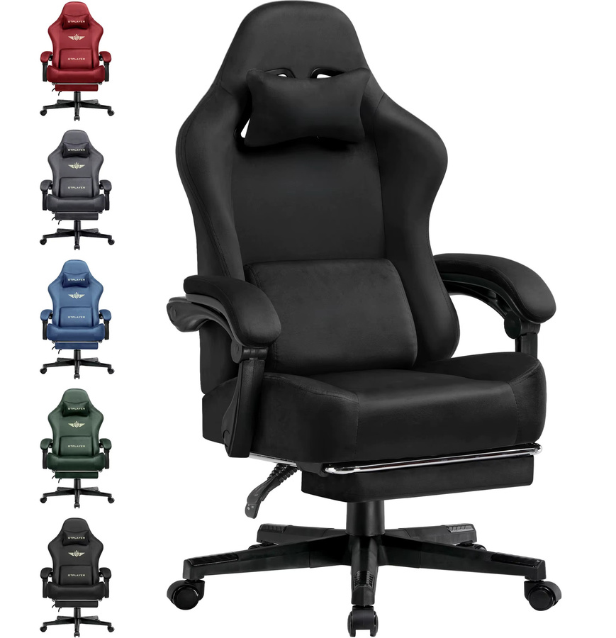 GTPLAYER Gaming Stuhl aus atmungsaktivem Stoff in Rot, ergonomischer Bürostuhl für PC und Gaming - Bild 4
